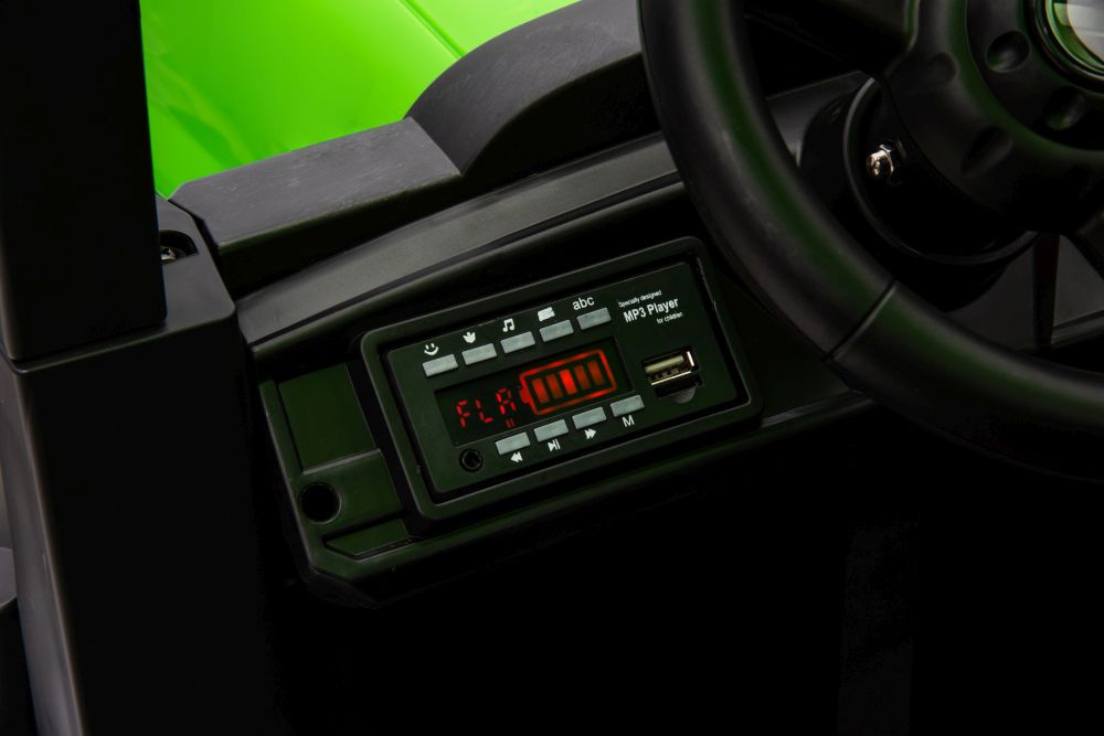 Kinderauto Elektrotraktor A011 mit 2x200 Watt, Kindertraktor mit Dach bis zu 10 km/h, elektrischer Traktor
