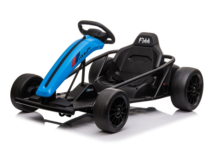 Kinder Elektroauto - 10 km/h "E-Go-Kart", Driftfunktion, 2 Motoren, Elektro Go-Kart für Kinder ab 170cm