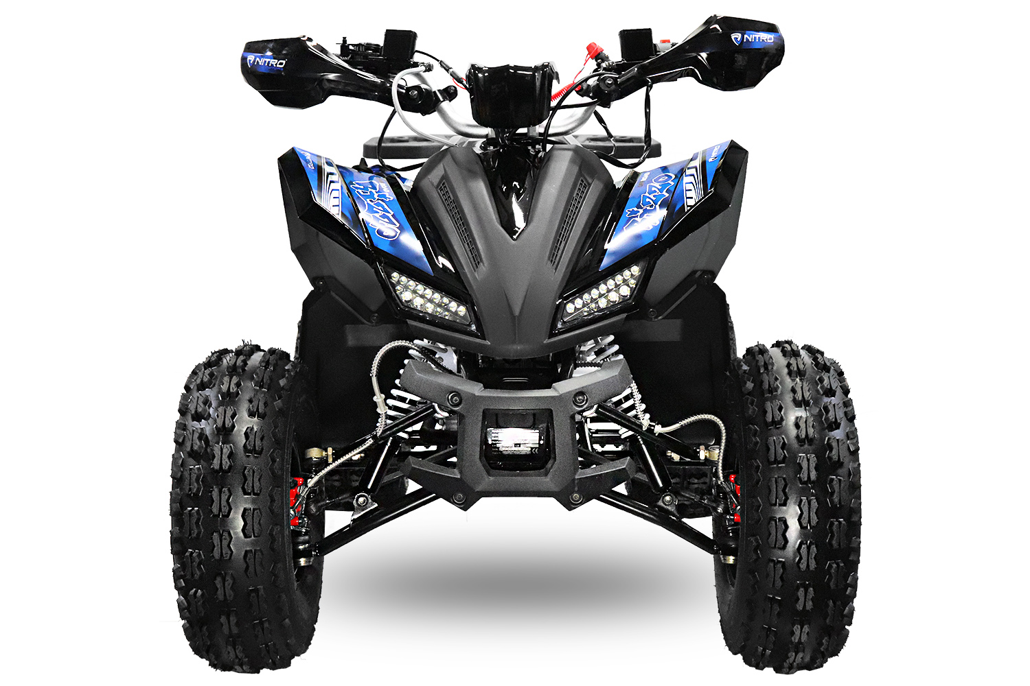 NITRO MOTORS 125cc midi Kinder Quad Rizzo RS8-3G Platin - Benzinquad für Kinder 8 Zoll, LED, Digital Tacho