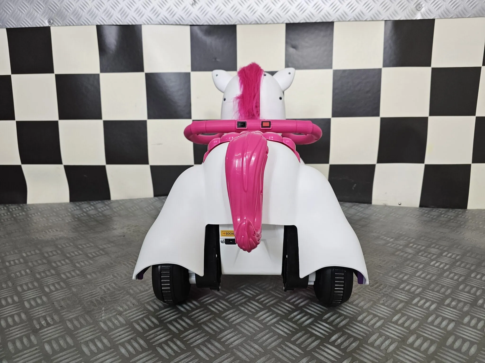elektrisches Pony Einhorn mit leuchtendem Horn, 2x20 Watt für kleine Kinder