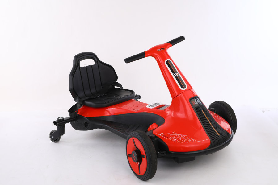 Kinder Elektroauto "Drift-Cart" mit 12V - 2x45W Motoren mit Musik - Elektro Go-Kart für Kinder