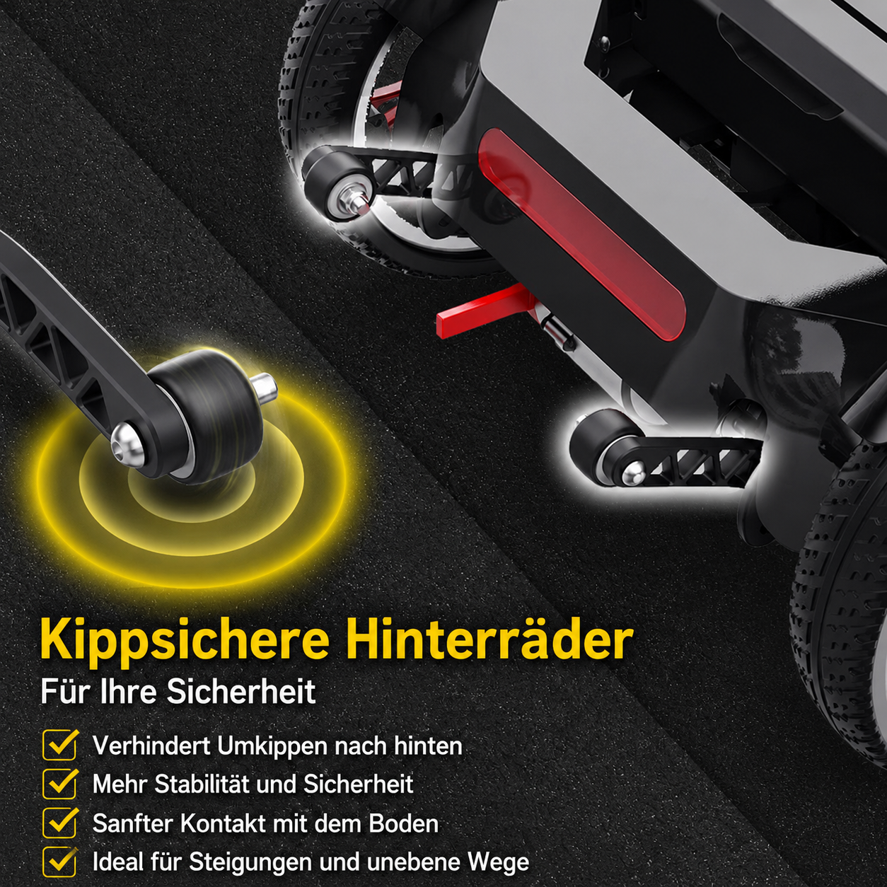 Elektromobil Leichtgewicht aus Carbonfaser - Seniorenroller M20 - elektrischer Mobilitätsroller E-Rollstuhl klappbar