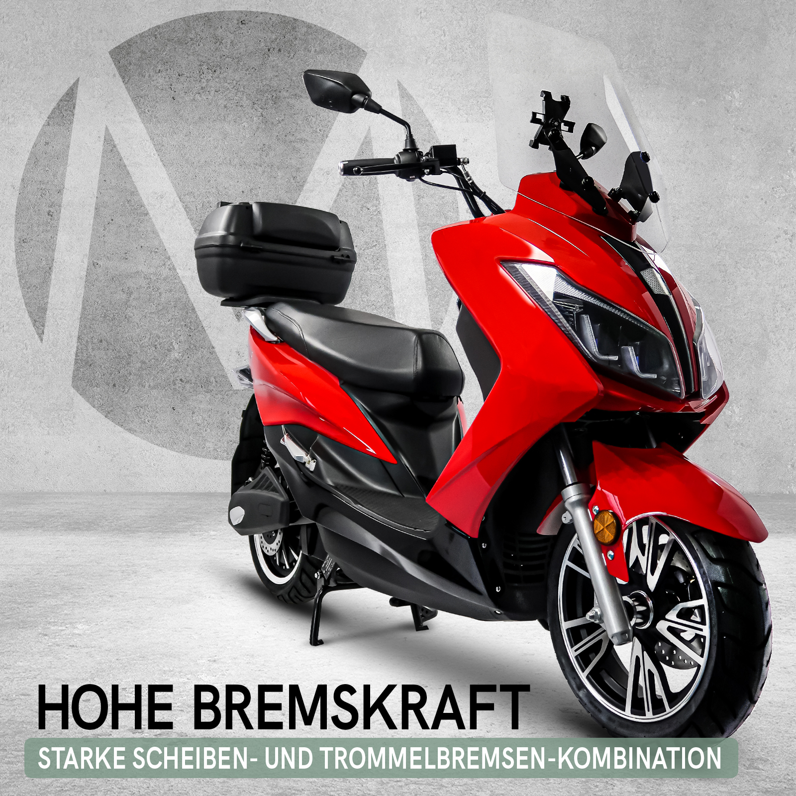 Elektro-Roller Maximus 2 Personen, E-Mobil MX2-45, Lithium Akku, 85-170 km, Elektroroller bis 45 km/h