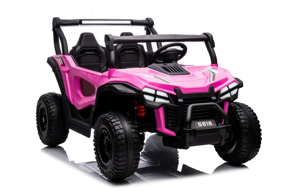 Kinderfahrzeug Elektro-Jeep S618, Elekroauto für Kinder, 2-Sitzer mit Allradantrieb 4x45 Watt