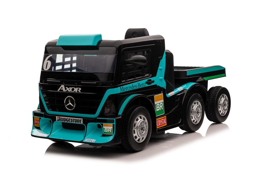 Elektro-LKW für Kinder - 8 km/h Mercedes XMX622B Kinder LKW mit Auflieger, Elektro Baustellenfahrzeug, Elektrokinderfahrzeug