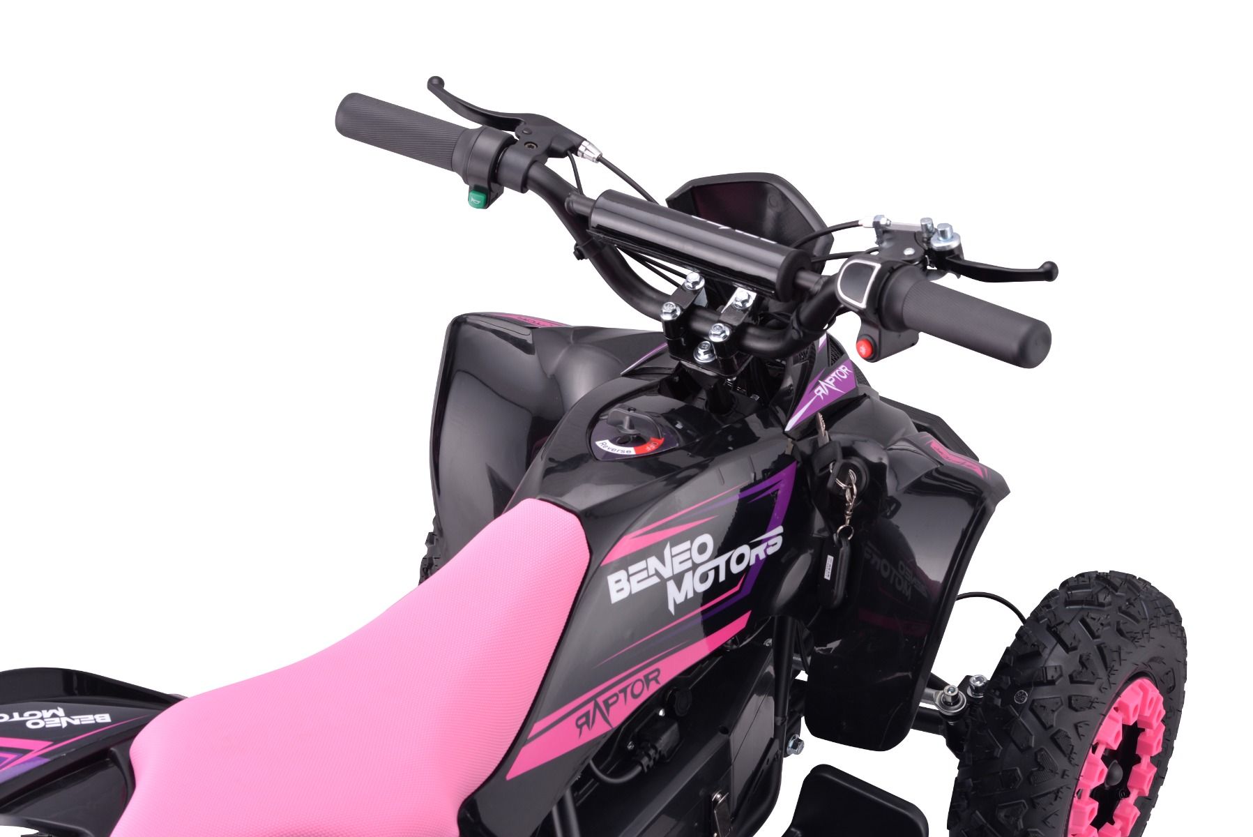 ATV Elektro Mini-Quad für Kinder, Beneo Motors Raptor, Elektro Kinderquad 800 Watt, 22 km/h