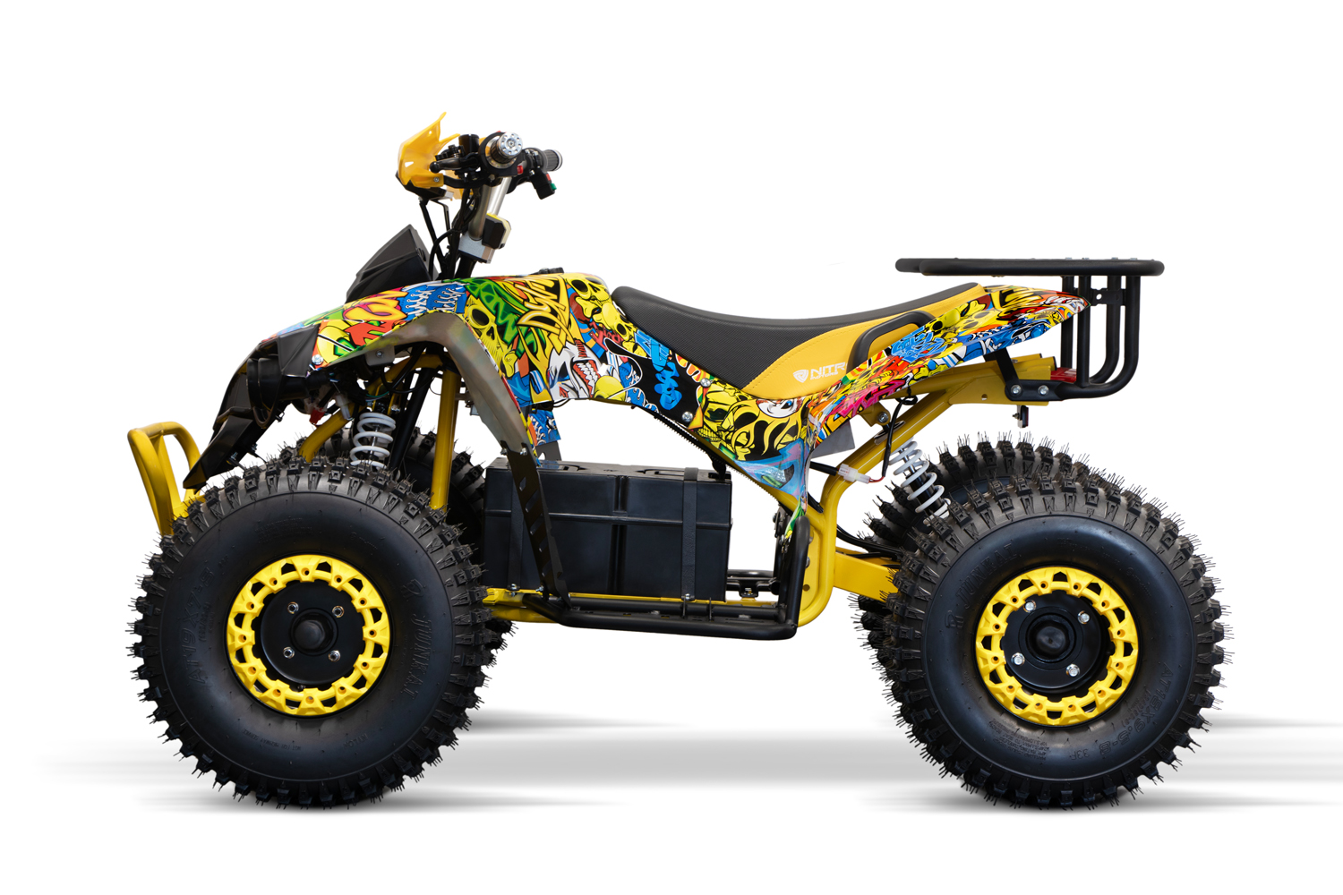 Elektro Kinderquad Nitro Motors Warrior Sport 8 Zoll Graffiti Eco Midi Quad 1000W - Wellenantrieb mit Differential