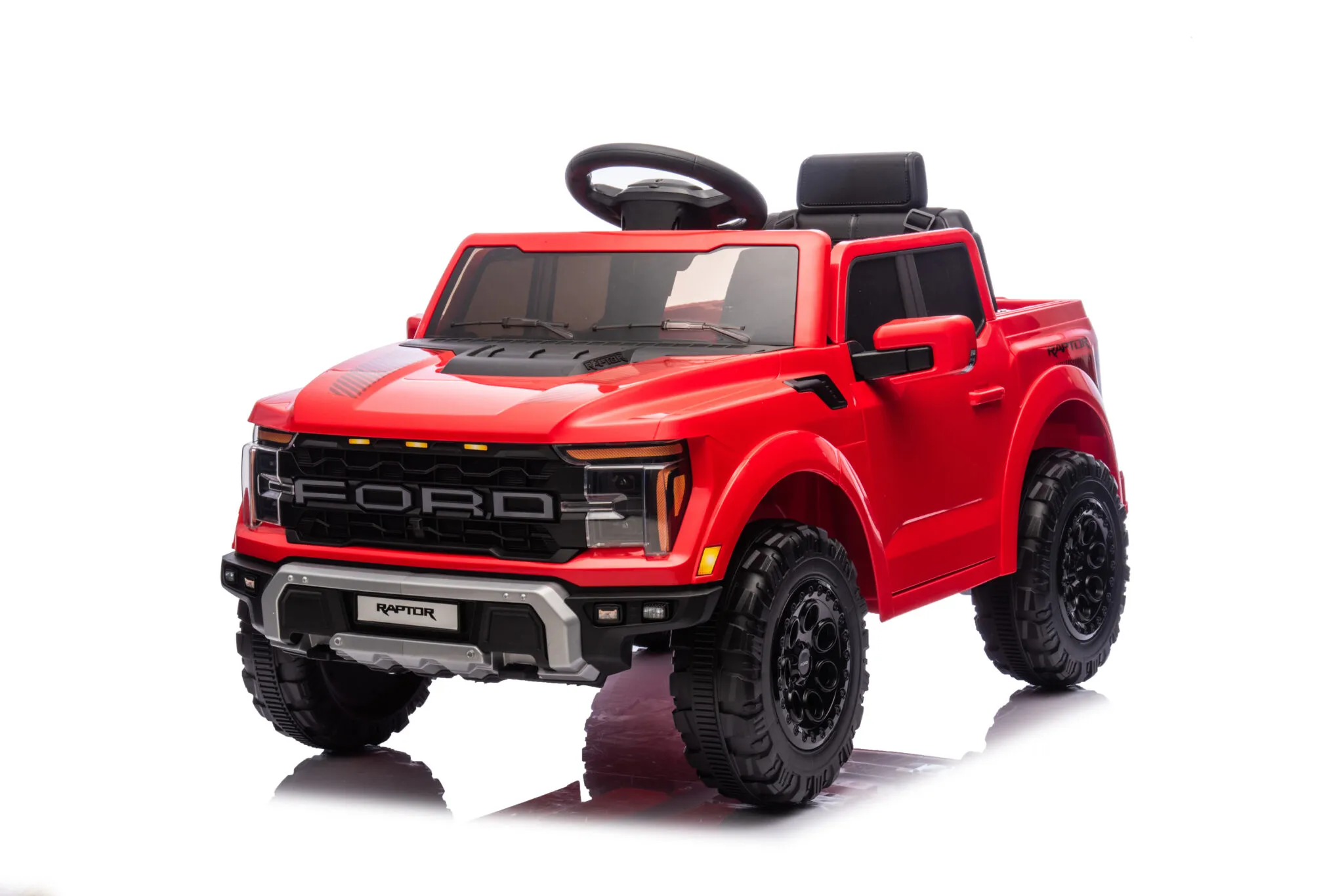 Kinder Elektrofahrzeug Pickup Ford Raptor - Einsitzer mit 2x25 Watt, Elektro Kinderauto SUV Jeep