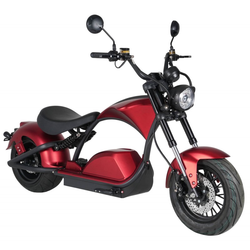 Elektroroller 2-Rad Chopper Blake mit 3000 W, E-Roller bis 45 km/h und Li Samsung-Akku, E-Chopper