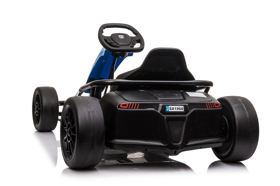 Kinder Elektroauto - 10 km/h "E-Go-Kart", Driftfunktion, 2 Motoren, Elektro Go-Kart für Kinder ab 170cm