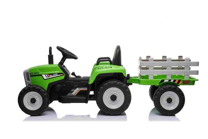 Elektro Kinderauto - Elektro Traktor mit Anhänger, Elektrotraktor für Kinder mit 2x25 Watt, Elektro Einsatzfahrzeug