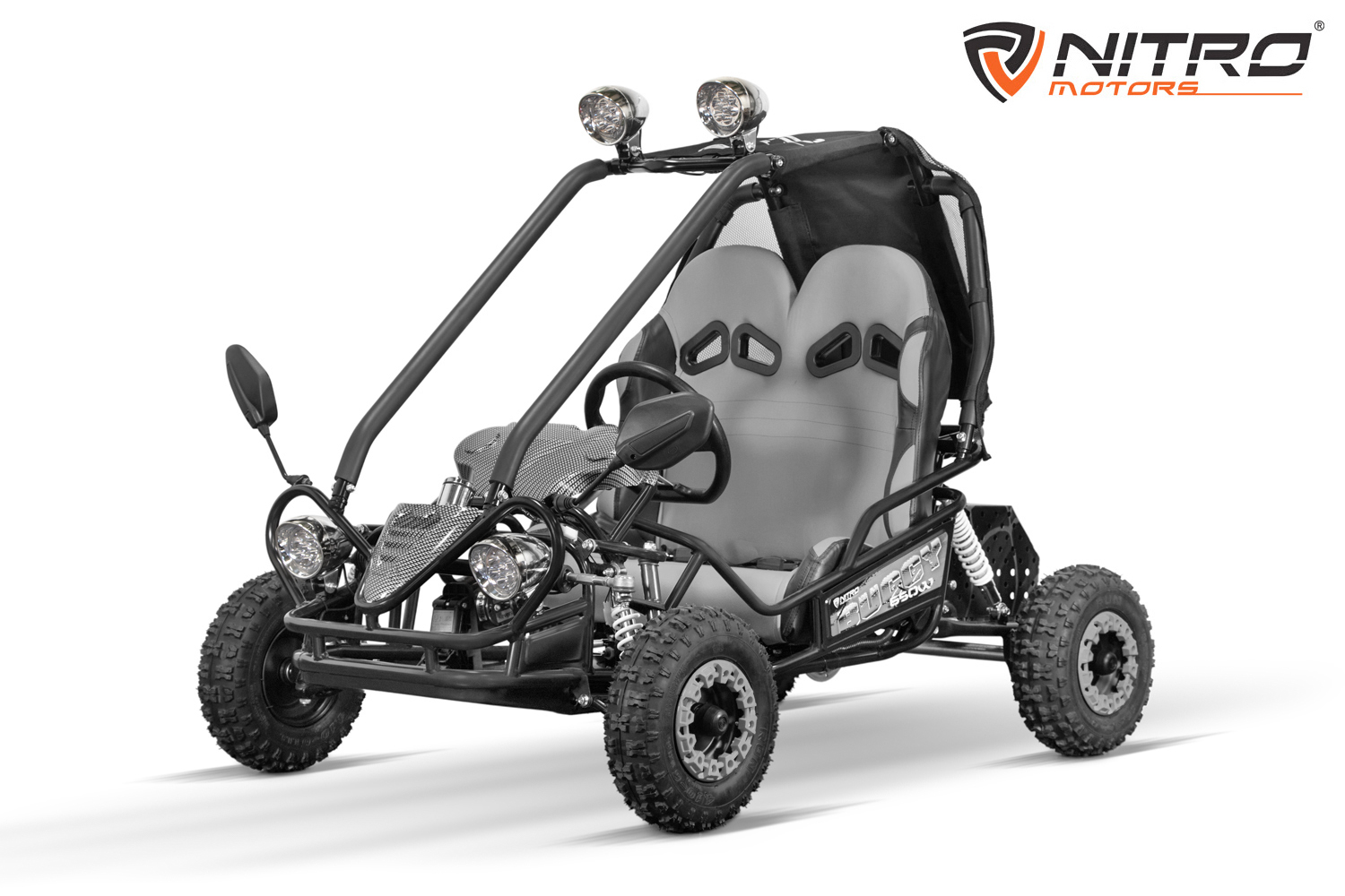 NITRO MOTORS 650 Watt Eco mini Kinder Buggy Gokart Hunt 6 - 2 Sitzer Strandbuggy