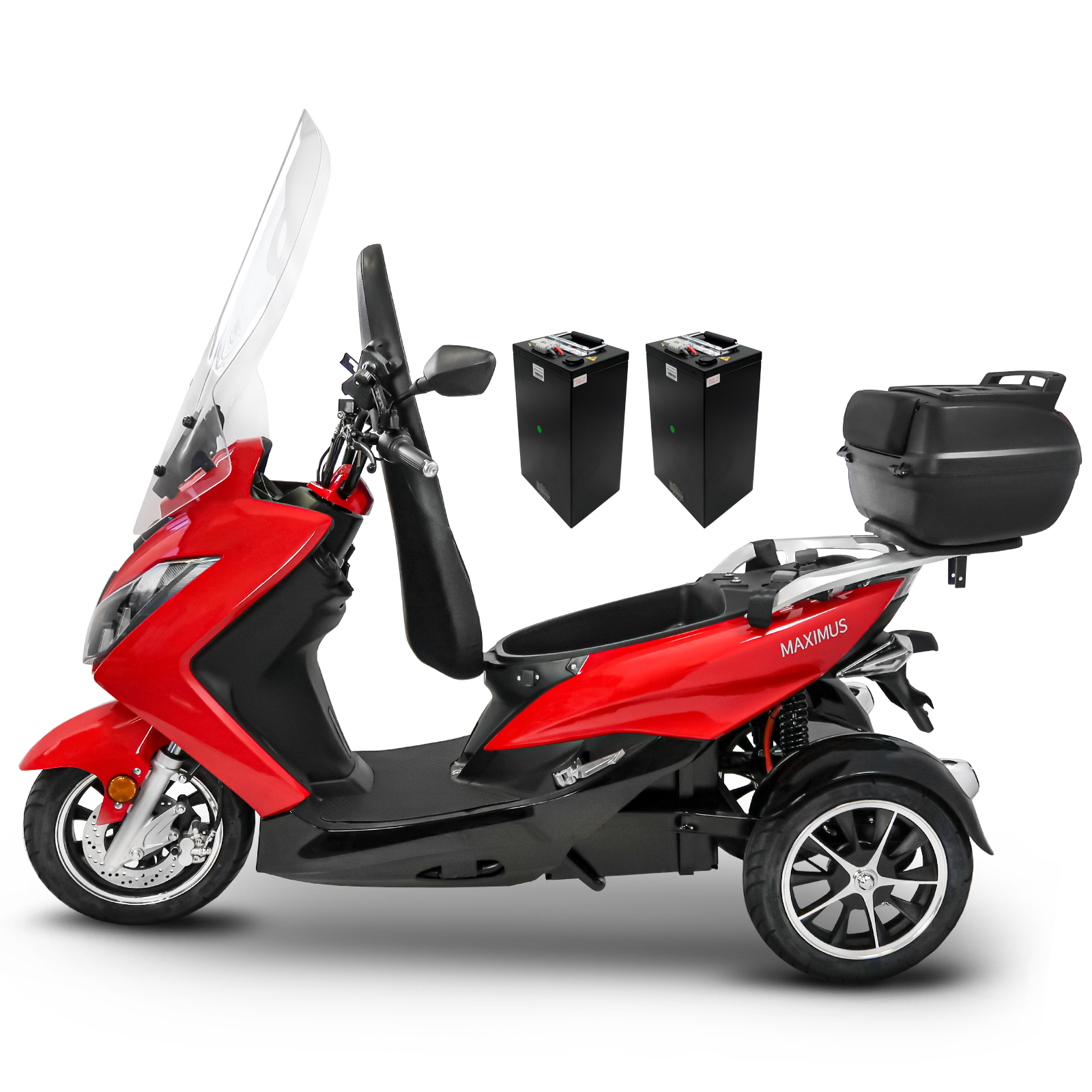 Elektro-Trike - E-Roller Maximus, 3-Rad E-Mobil MX3-25, Lithium Akku, 70-140 km, Elektroroller 25 km/h