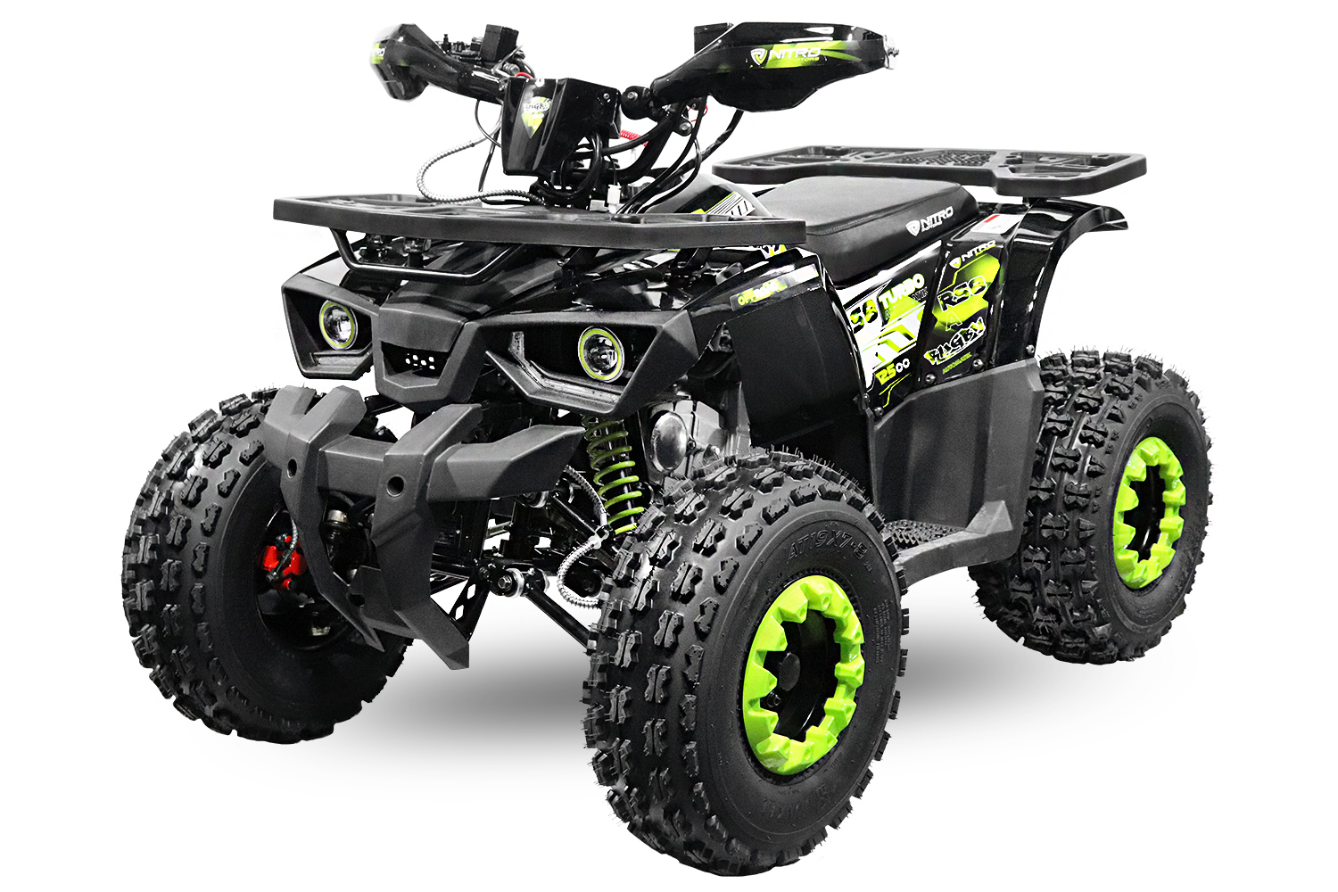 NITRO MOTORS 125cc midi Kinder Quad Rugby RS8-A Platin, Miniquad Atv Kinderquad Pocketquad 8 Zoll