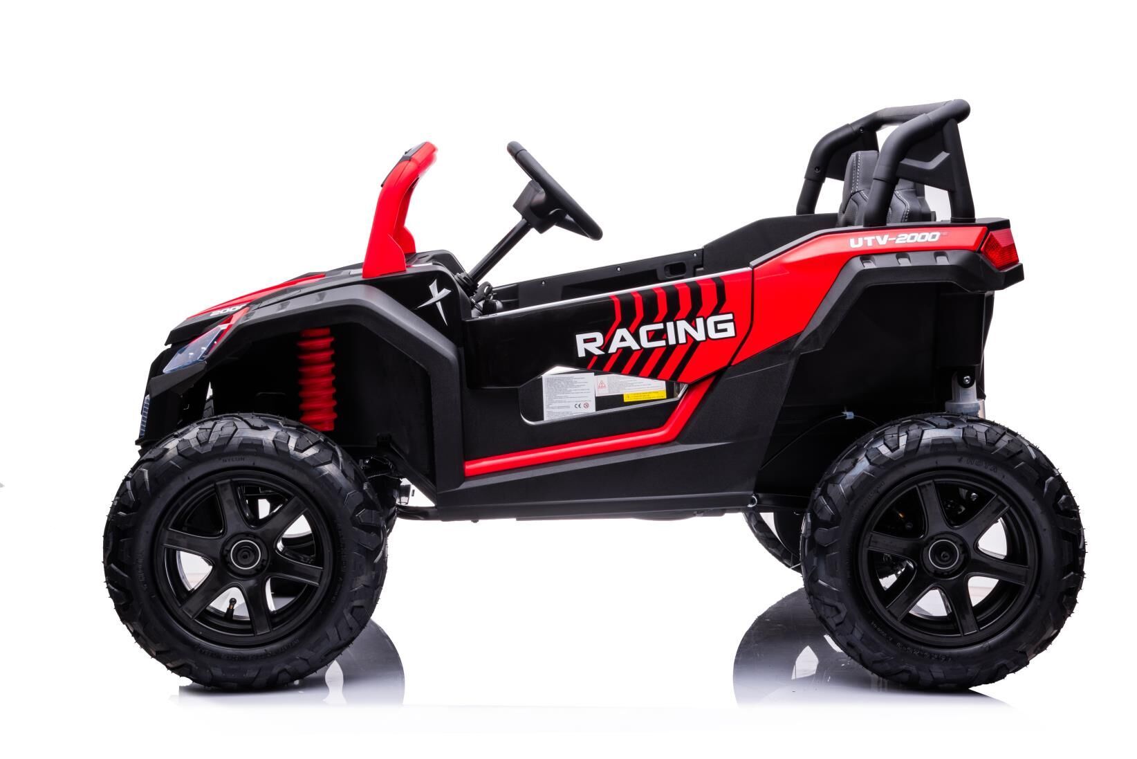 Großes Kinder Elektroauto - 15 km/h, 2-Sitzer Elektro-Buggy UTV XXL Elektrofahrzeug mit Lithiumakku und Differential Motor