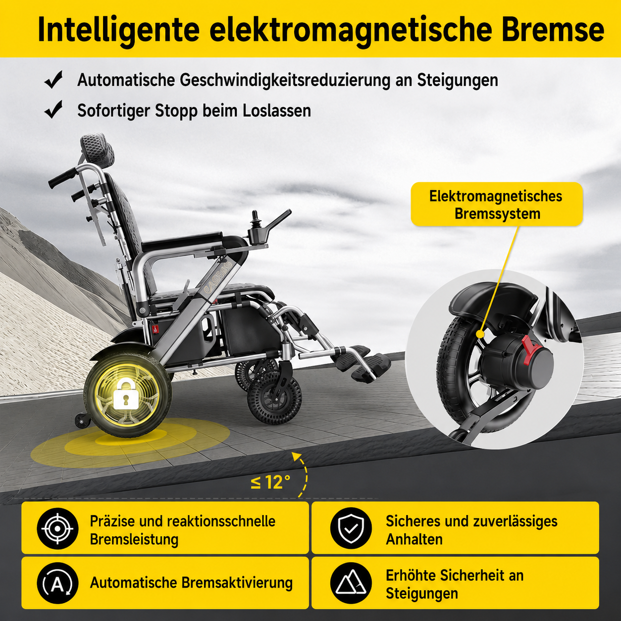 Elektrorollstuhl bis 136 kg Zuladung - Seniorenroller G10 - elektrischer Mobilitätsroller E-Rollstuhl klappbar
