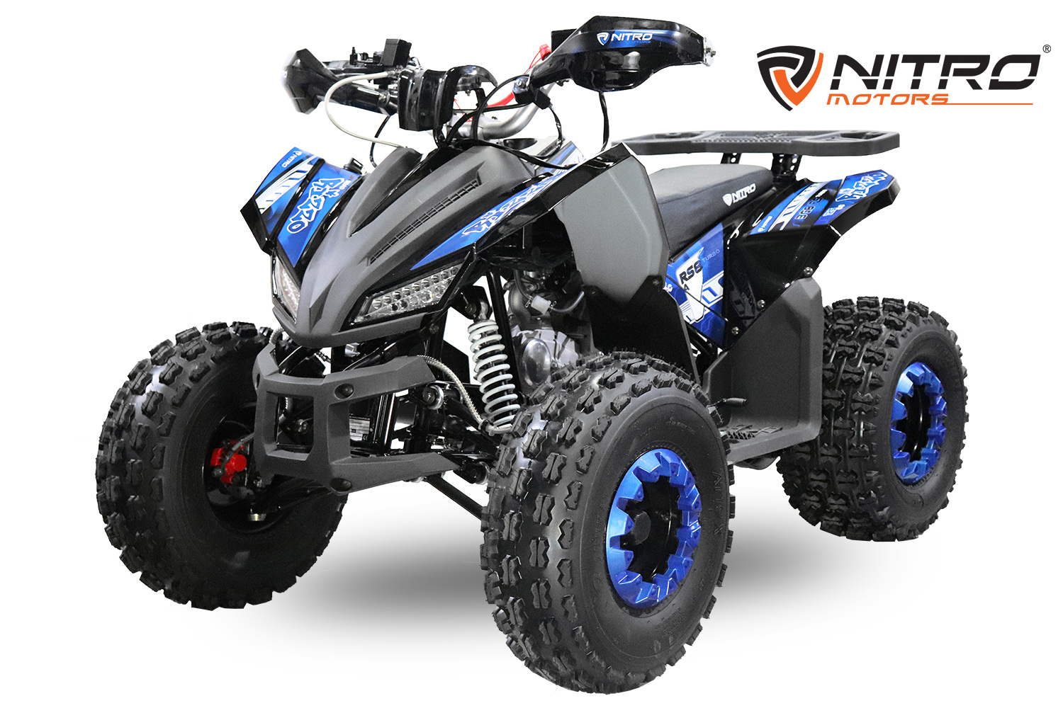 NITRO MOTORS 125cc midi Kinder Quad Rizzo RS8-A Platin, Miniquad Atv Kinderquad Pocketquad 8 Zoll