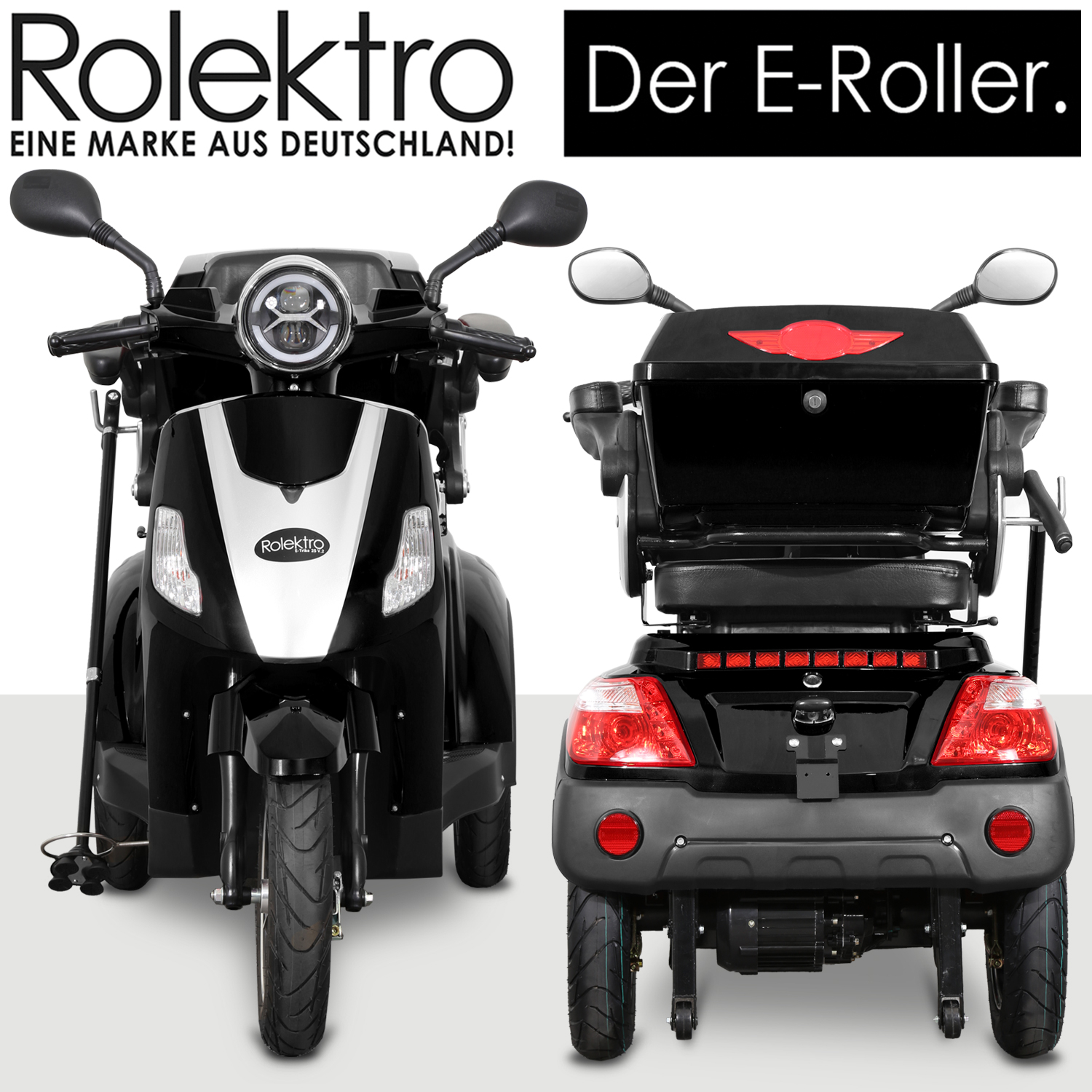 Rolektro E-Trike 25 V.2 Blei-Gel - 3 Rad Elektro Seniorenmobil 25 km/h in 3 Farben