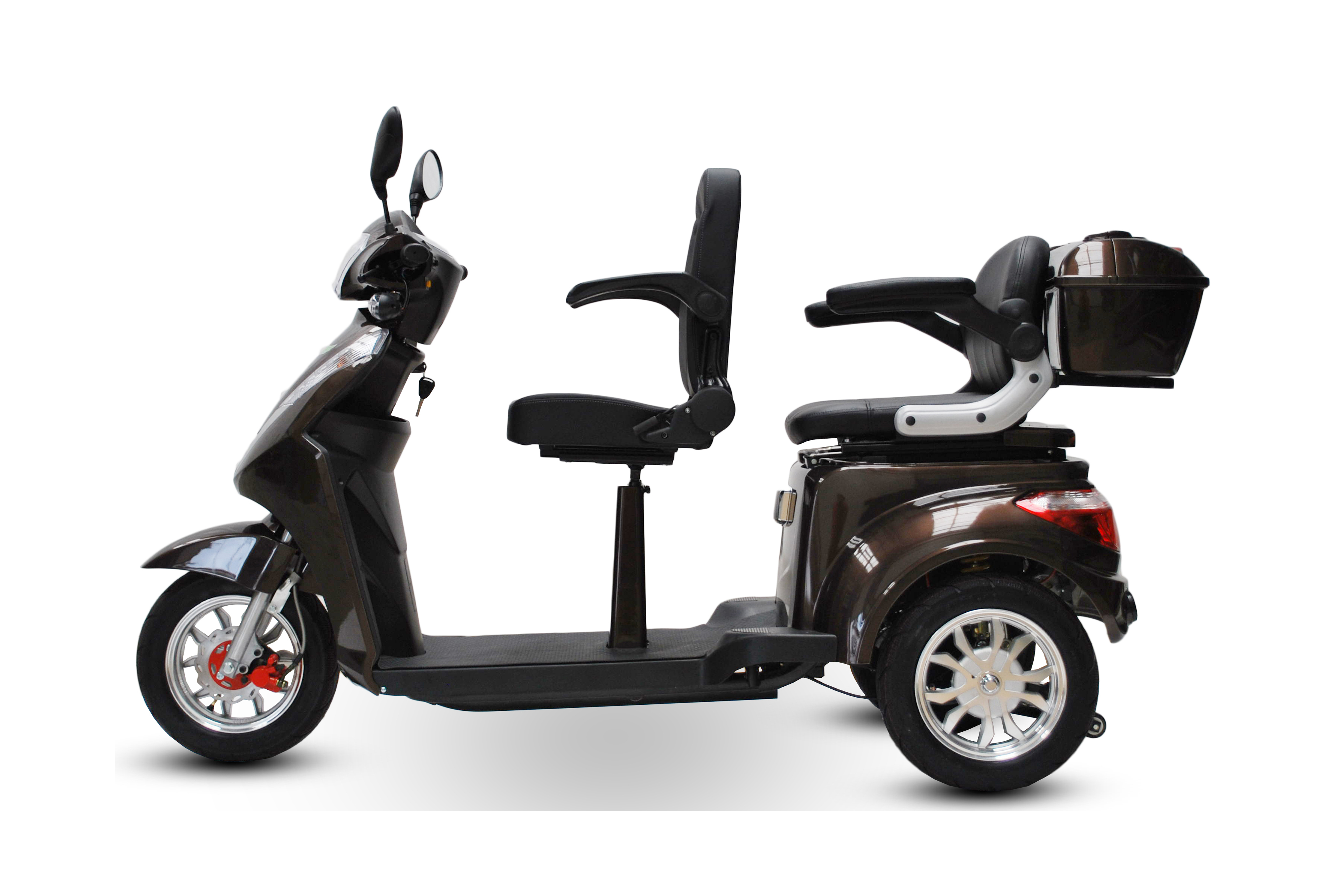 3 Rad Elektroroller DUO Doppelsitzer - Eco Engel 503 - Seniorenroller mit 2 Sitzen - 25 km/h (Blei/Lithium)