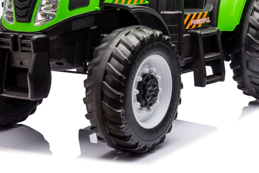 Kinderauto Elektrotraktor A011 mit 2x200 Watt, Kindertraktor mit Dach bis zu 10 km/h, elektrischer Traktor