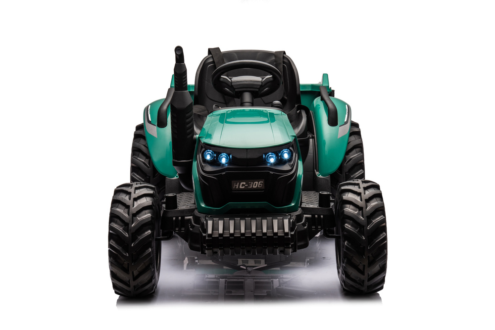 Elektro Kinderfahrzeug Traktor 8 km/h, Kindertraktor RC mit Anhänger und Schaufel, Elektrotraktor