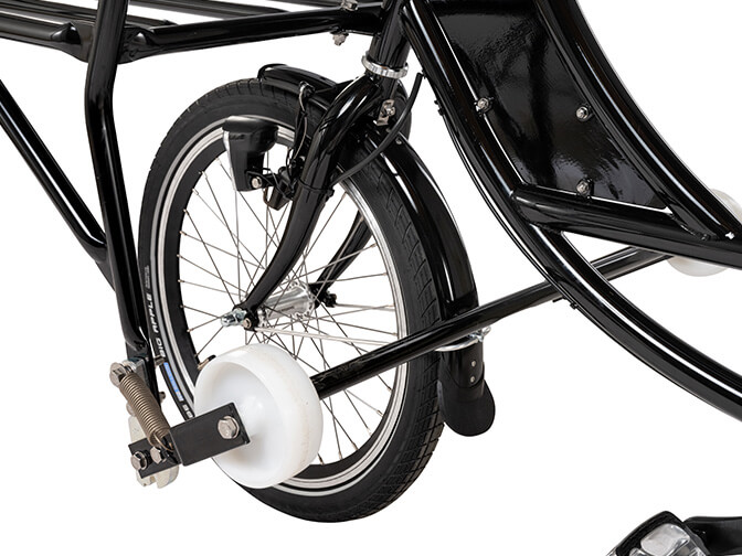 Transporfahrrad Kuli von Pfautec mit Klappständer, Promotionfahrrad, Fahrrad für Auslieferungen