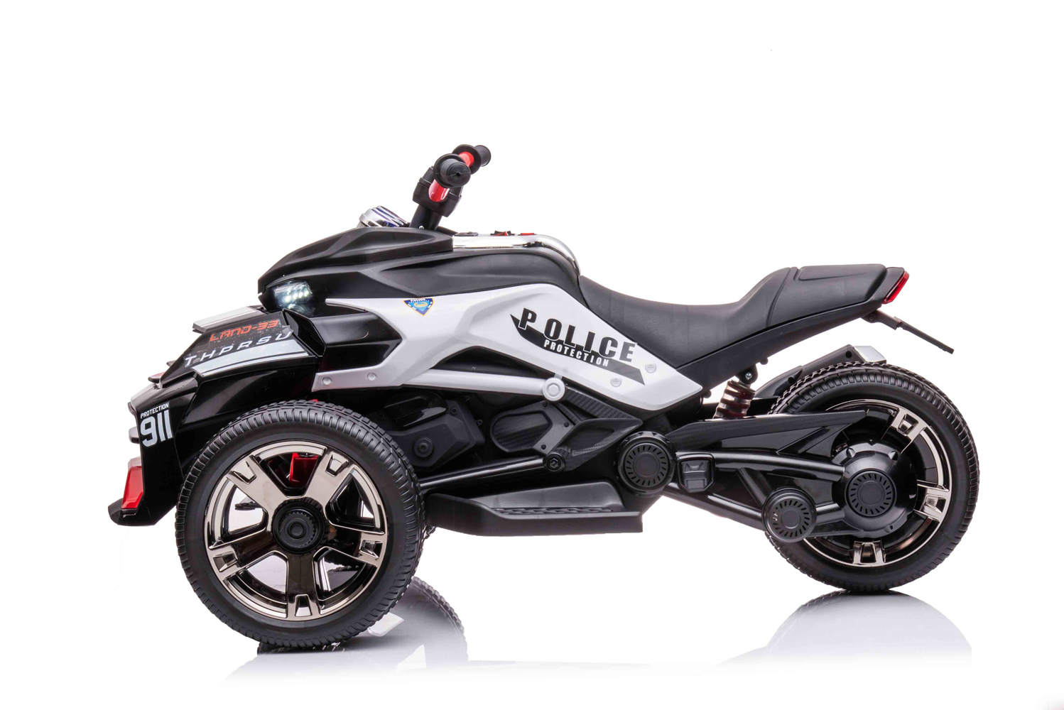 Elektro Kinder Motorrad Trike Dreirad Sport - E-Trike - Elektro-Motorrad mit 3 Rädern für Kinder, Kindermotorrad 2 Räder vorn, 1 Rad hinten