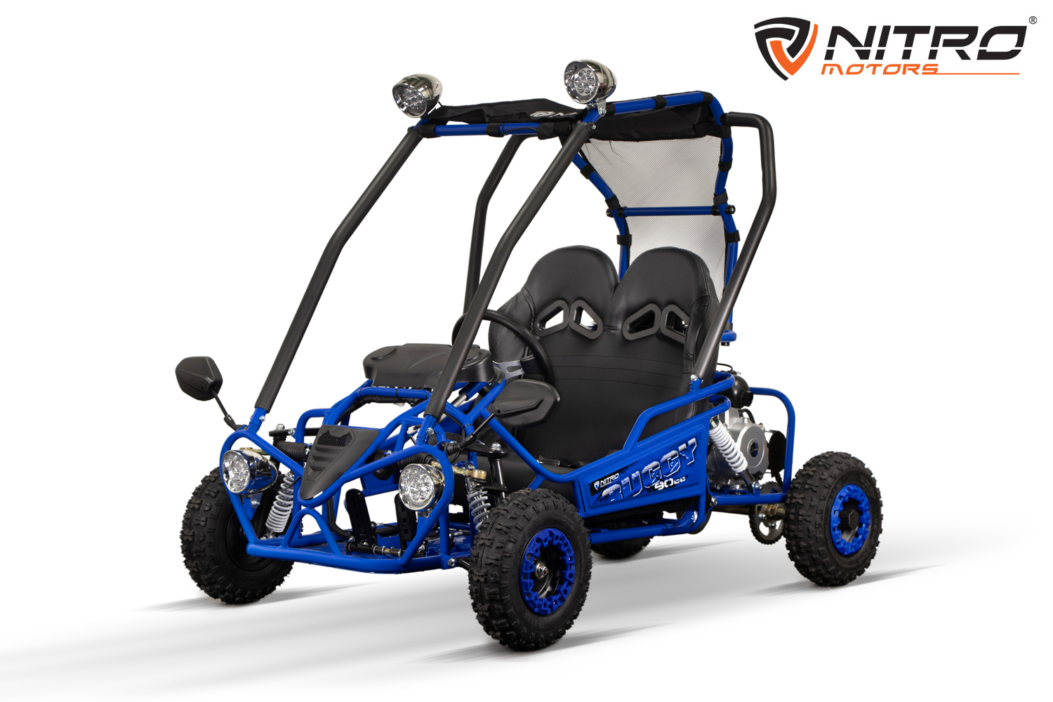 NITRO MOTORS Gokart 90cc, midi Kinder-Buggy Hunt 6 - 2 Sitzer Strandbuggy, Automatik Benzinbuggy