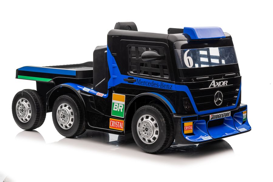 Elektro-LKW für Kinder - 8 km/h Mercedes XMX622B Kinder LKW mit Auflieger, Elektro Baustellenfahrzeug, Elektrokinderfahrzeug