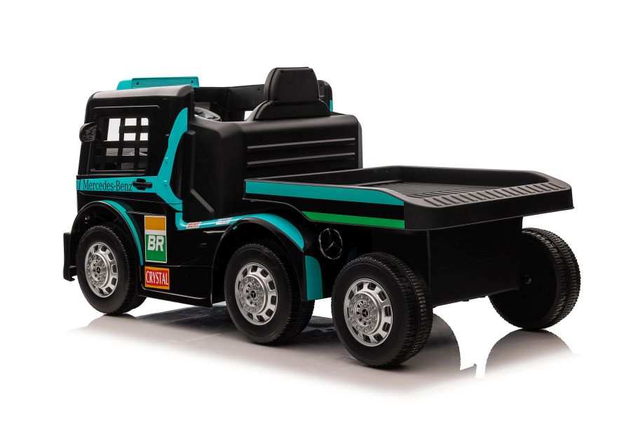 Elektro-LKW für Kinder - 8 km/h Mercedes XMX622B Kinder LKW mit Auflieger, Elektro Baustellenfahrzeug, Elektrokinderfahrzeug