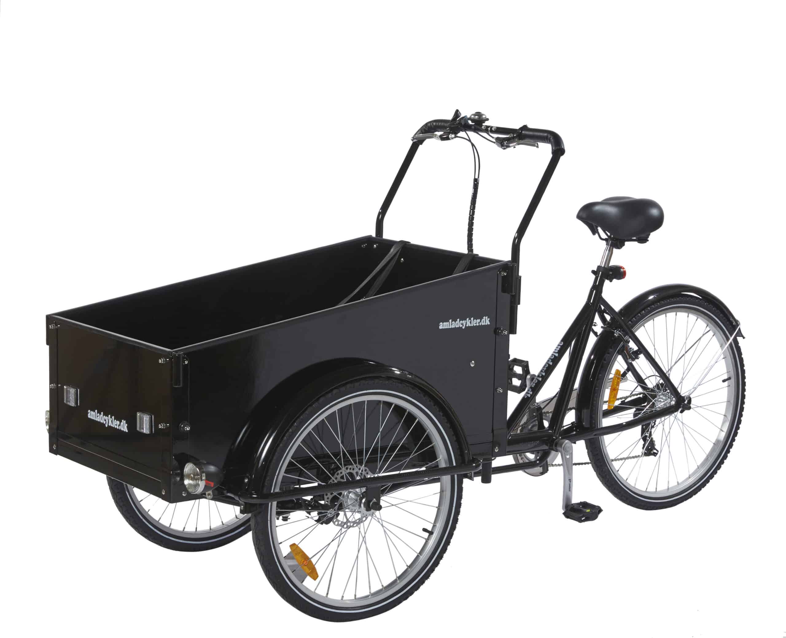 Transportfahrrad klassisch, Lastenfahrrad große Transportkiste für 2 Kinder inkl. Regenschutz