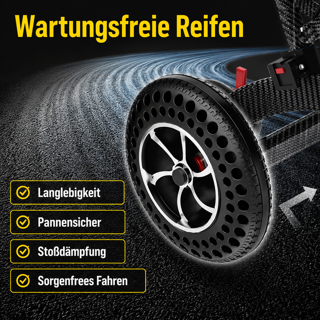 Elektrorollstuhl - Seniorenroller B10 mit Kopfstütze - elektrischer Mobilitätsroller E-Rollstuhl klappbar - Reichweite bis 48 km