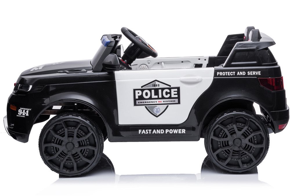 elektrisches Kinderfahrzeug, Kinderauto Polizei Azeno Polizeiauto, Kinderpolizeiauto mit Megaphone