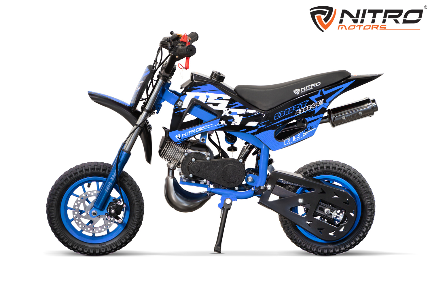 NITRO MOTORS 49cc Anfänger Kinder Cross-Motorrad DS67 Fun 8 Zoll, Kinder Motorcross Bike