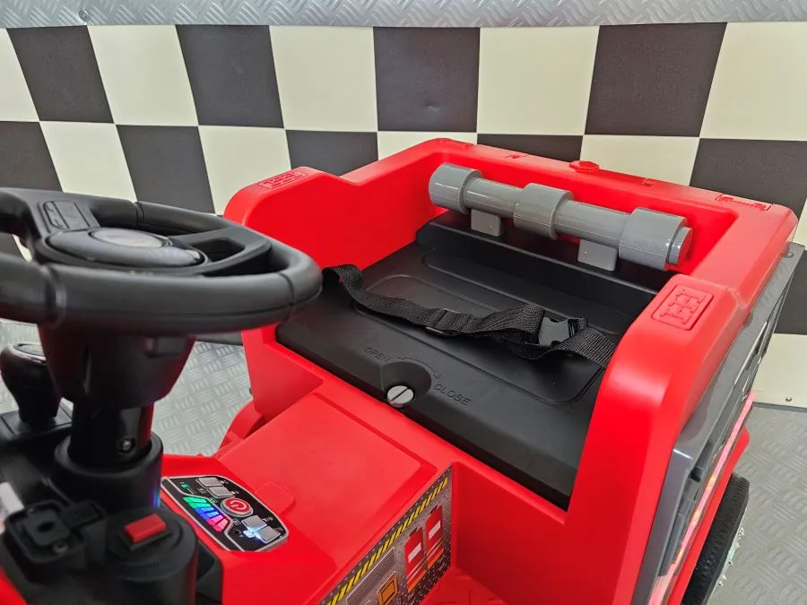 Elektro Kinderfahrzeug Feuerwehrauto Scania, Feuerwehr mit Wasserpistole und 4 Motoren, Allrad