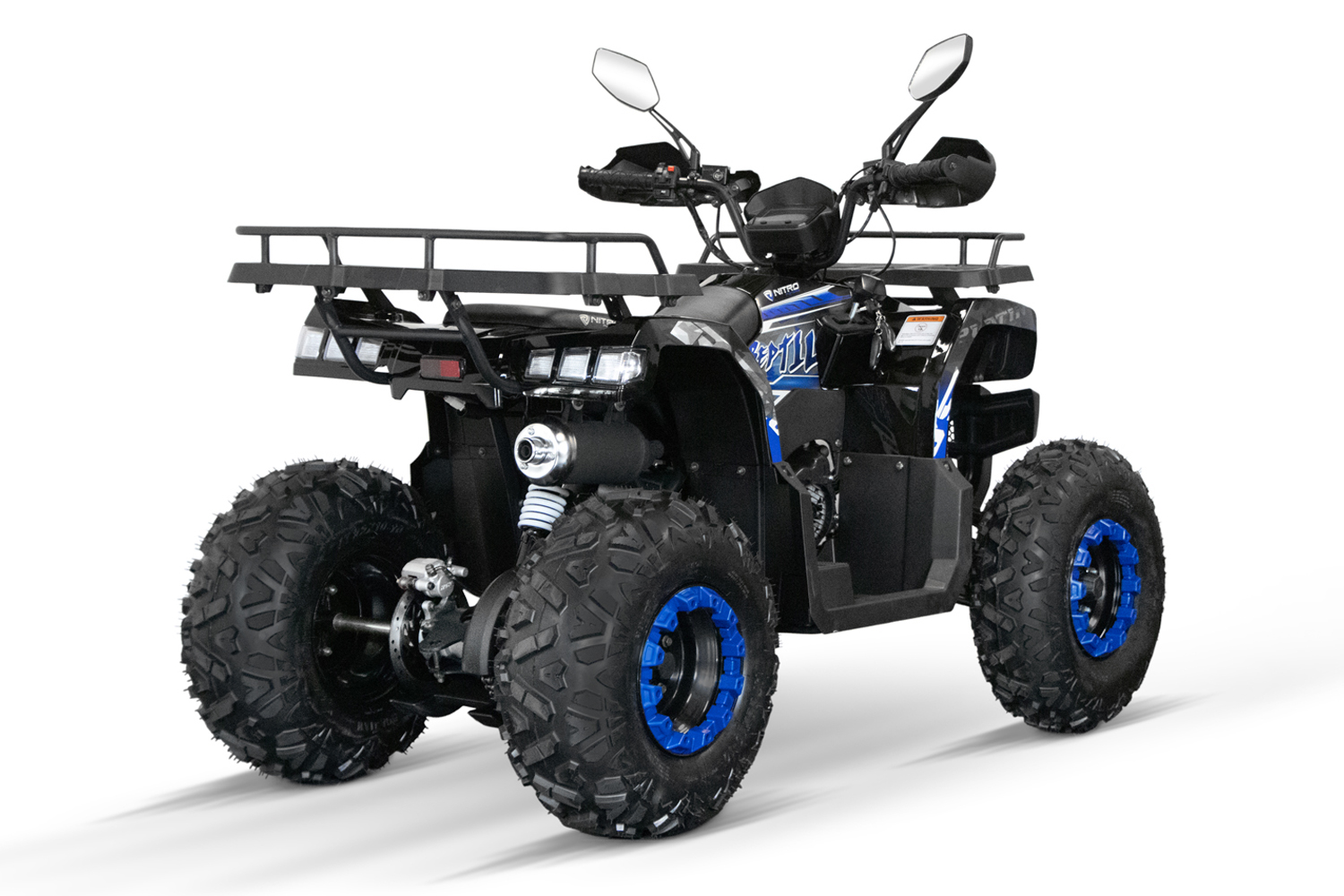NITRO MOTORS 200cc maxi Kinder Quad Reptile RS10-CVT Platin - Benzinquad 10 Zoll