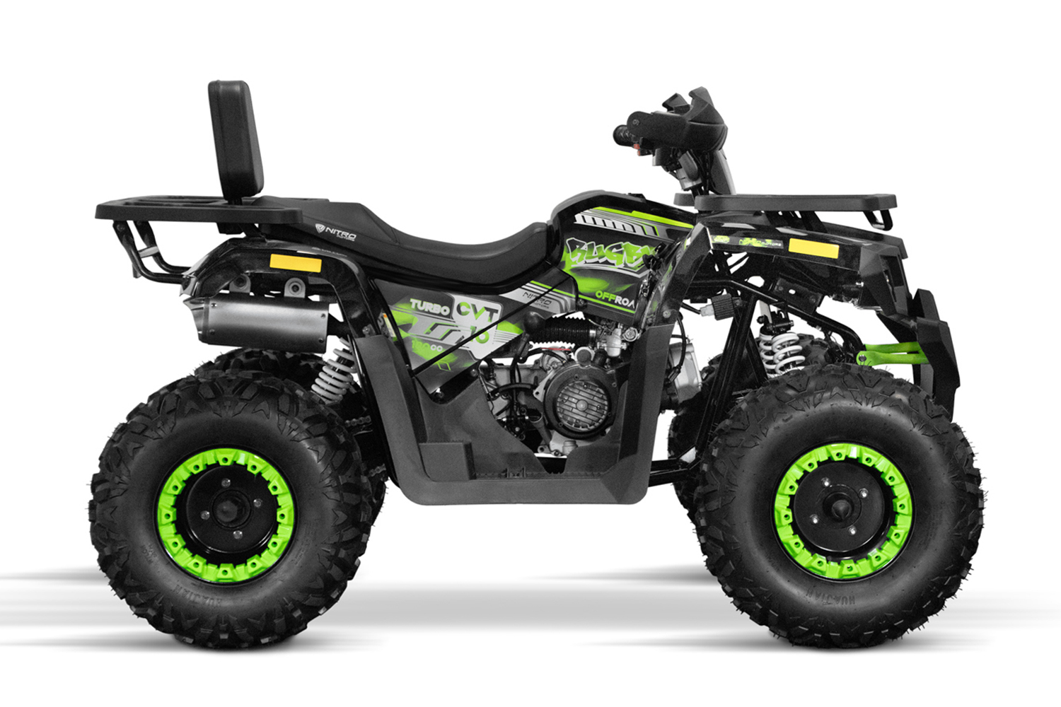 NITRO MOTORS Benzinquad 180cc maxi Quad Rugby V3 CVT RS10 Platin - 10 Zoll