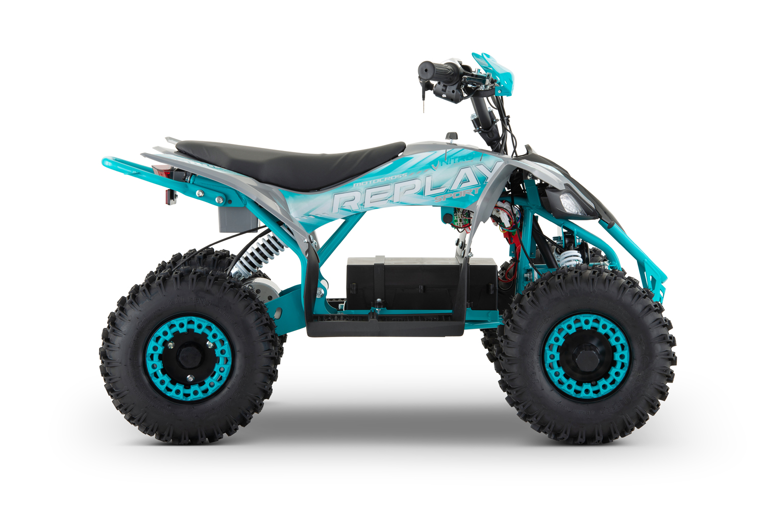 NITRO MOTORS 1200W 48V Eco mini Kinder Quad Replay Snowy Tire XL Sport 6 Zoll, Elektroquad für Kinder