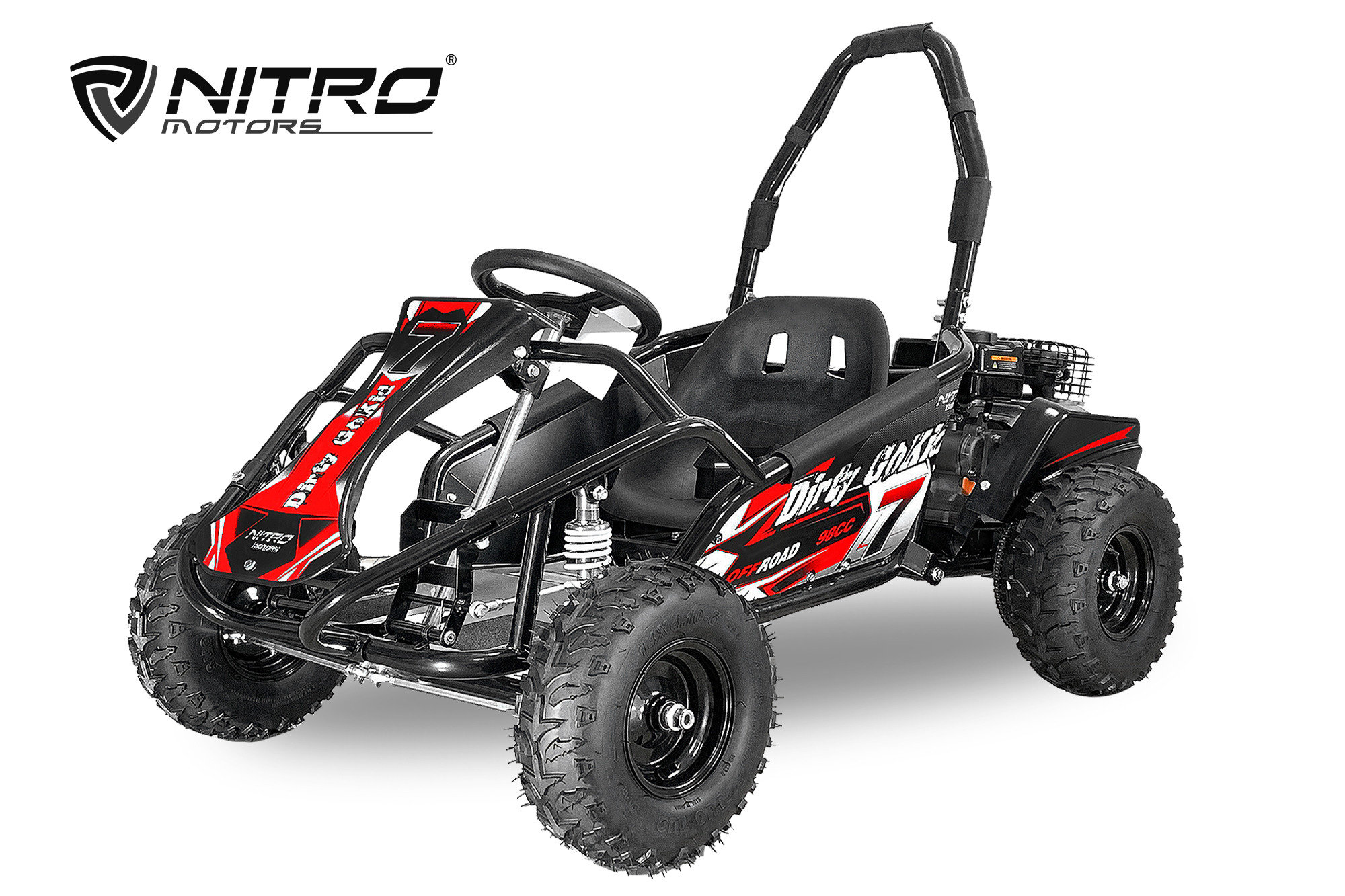 Nitro Motors GoKid Dirty 98cc Automatik Pullstart 6 Zoll Offroad Kinderbuggy, Strandbuggy, Benzinbuggy
