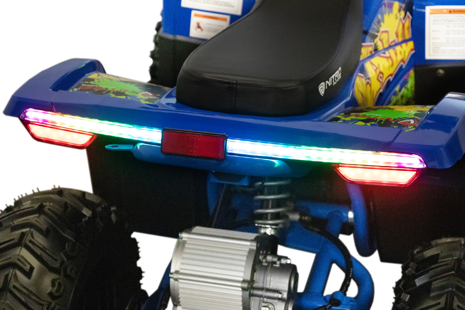 NITRO MOTORS 750W 48V Eco midi Kinder Quad Balu Platin 7" - Elektroquad für Kinder, Wellenantrieb mit Differential