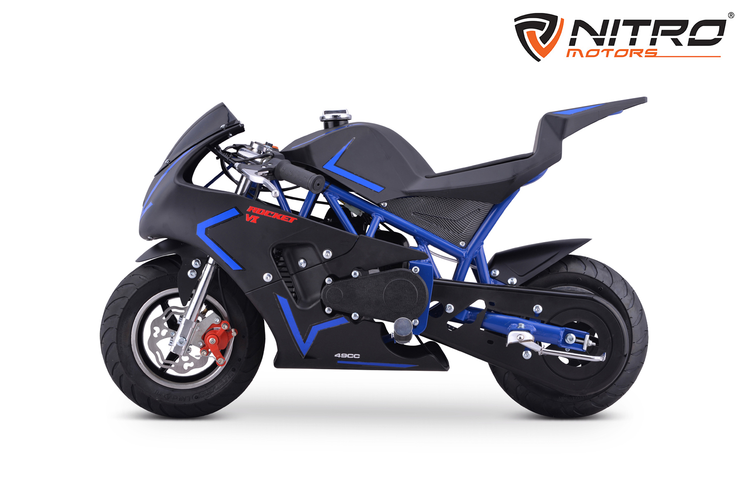 Kinder Pocketbike - Nitro Motors 49cc Pocketbike Rocket VX 6 Zoll Sport 2, Kinder Benzin-Motorrad