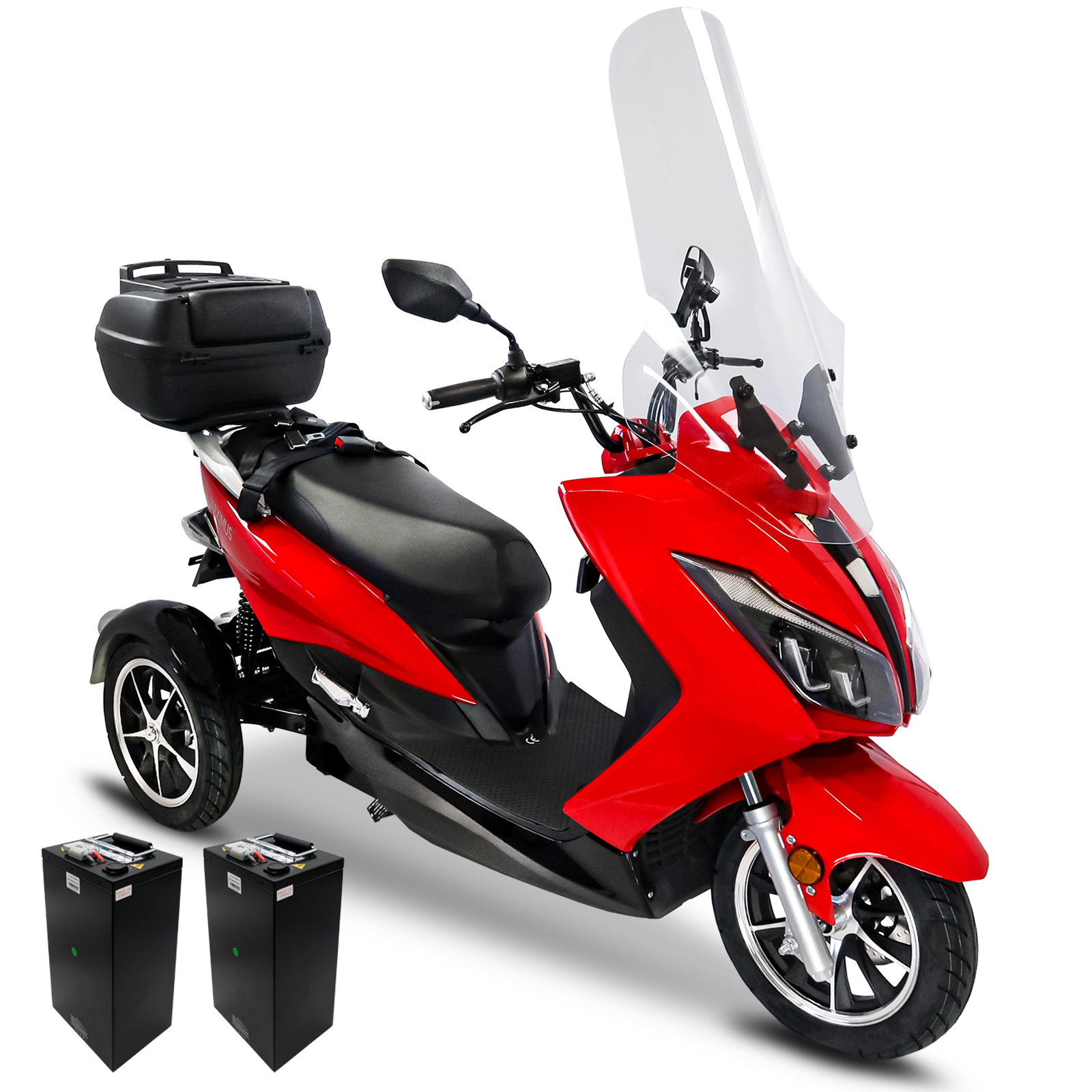 Elektro-Trike - E-Roller Maximus, 3-Rad E-Mobil MX3-25, Lithium Akku, 70-140 km, Elektroroller 25 km/h