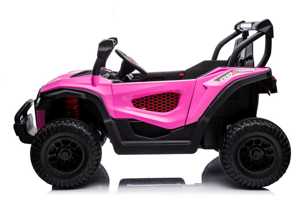 Kinderfahrzeug Elektro-Jeep S618, Elekroauto für Kinder, 2-Sitzer mit Allradantrieb 4x45 Watt