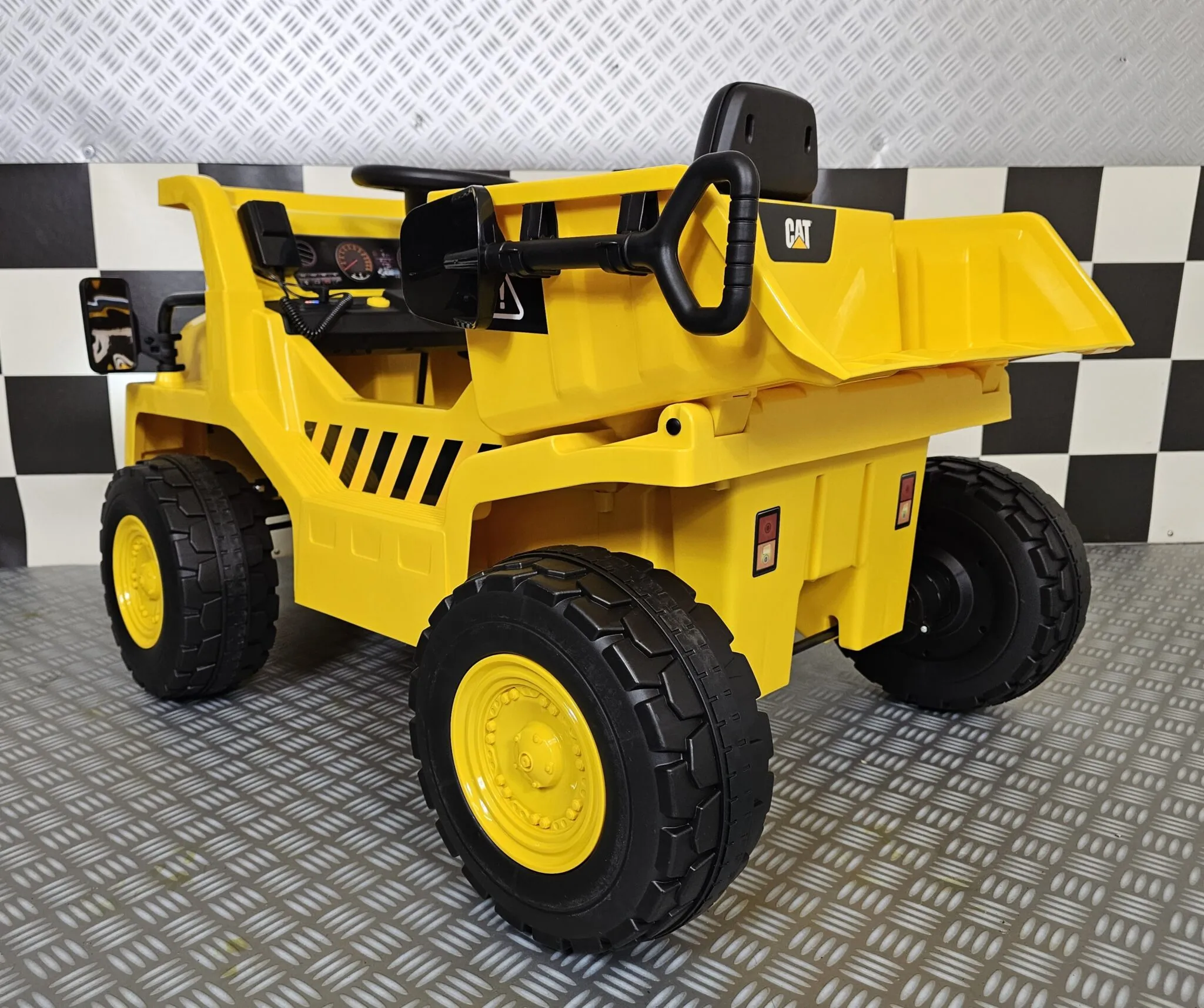 Kinderfahrzeug Baustellenfahrzeug CAT Dump Truck, Elektro-Kipper für Kinder, Elektro Kindertruck