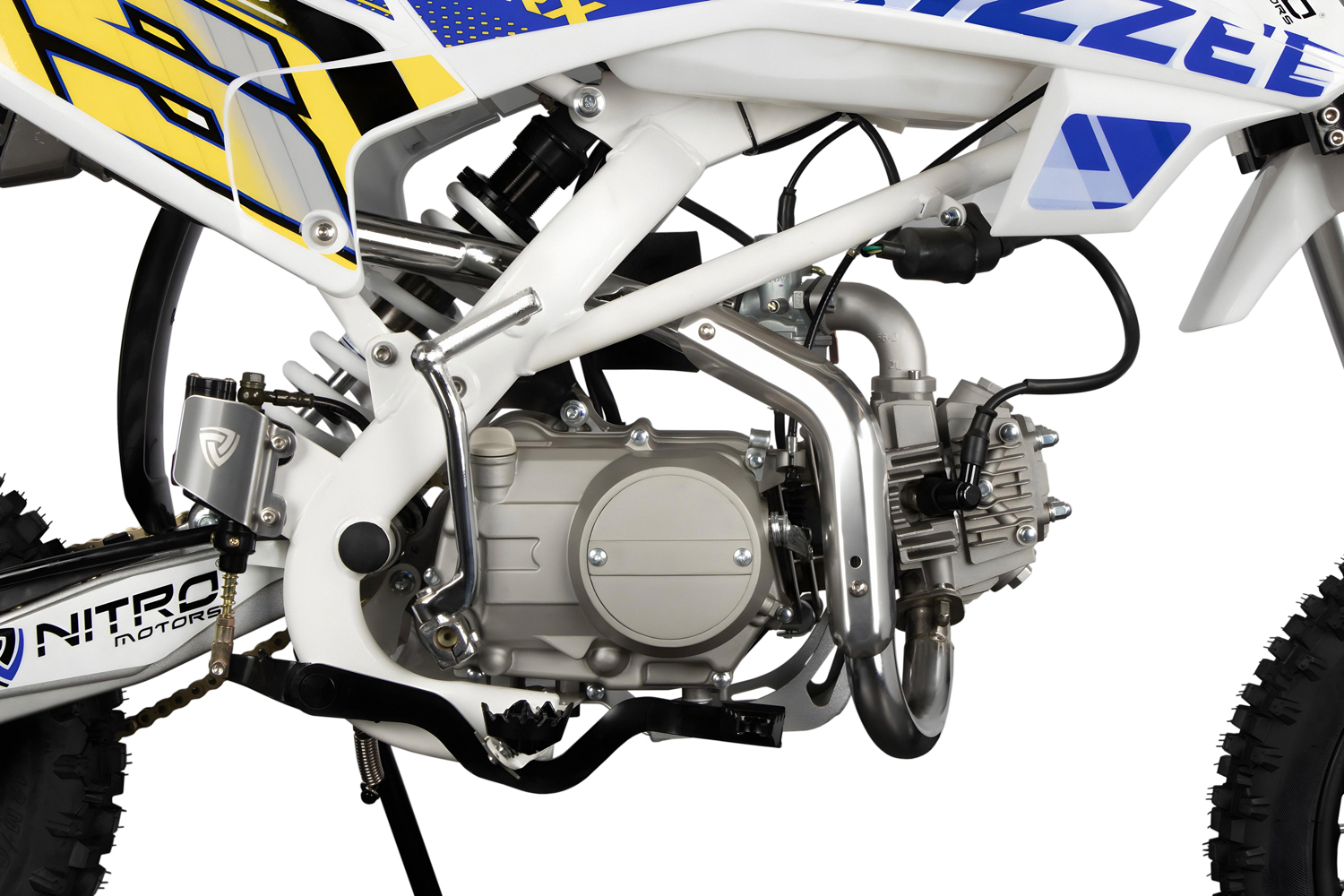 NITRO MOTORS 125cc Kinder Dirtbike Drizzel URX 14/12, Kinder Motorcross Bike, Benzinbike 70 km/h