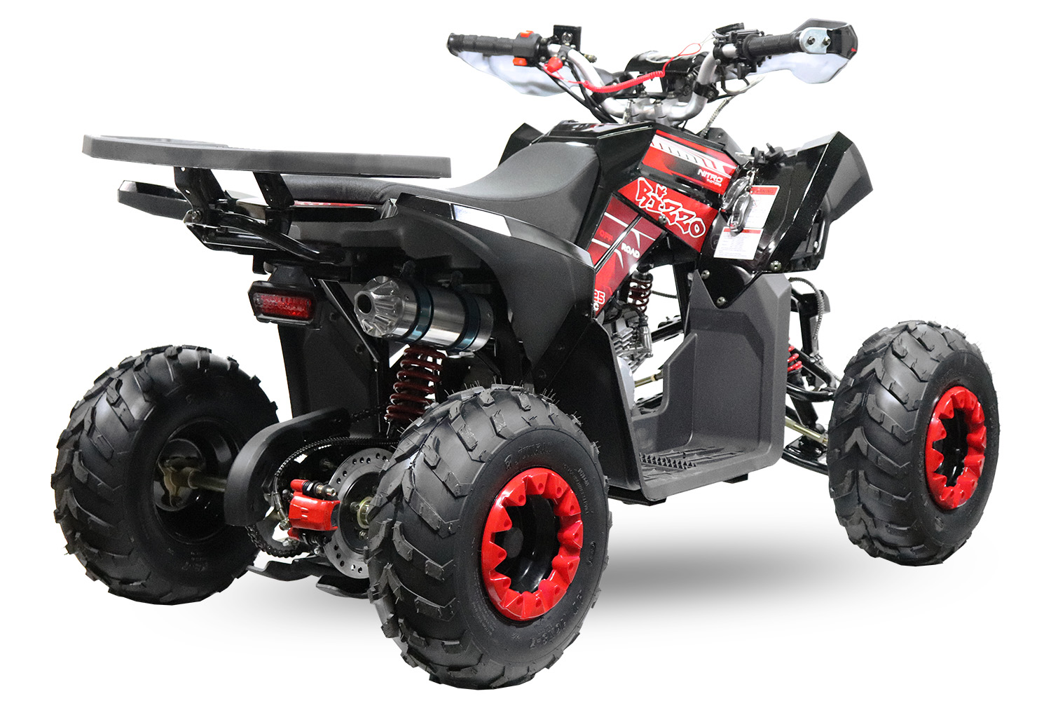 NITRO MOTORS 125cc midi Kinder Quad Rizzo RS7-3G Platin, Kinderquad Benzin 7 Zoll