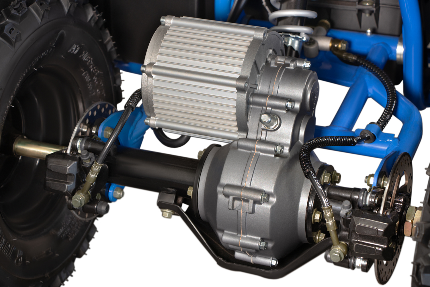 NITRO MOTORS 750W 48V Eco midi Kinder Quad Balu Platin 7" - Elektroquad für Kinder, Wellenantrieb mit Differential