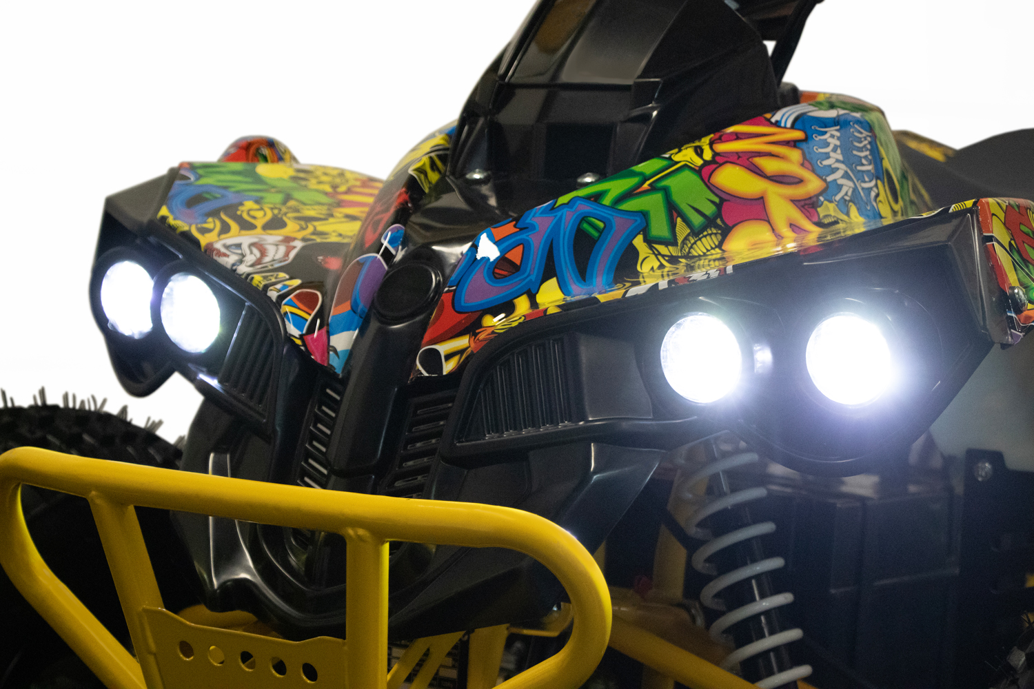 Elektro Kinderquad Nitro Motors Warrior Sport 8 Zoll Graffiti Eco Midi Quad 1000W - Wellenantrieb mit Differential