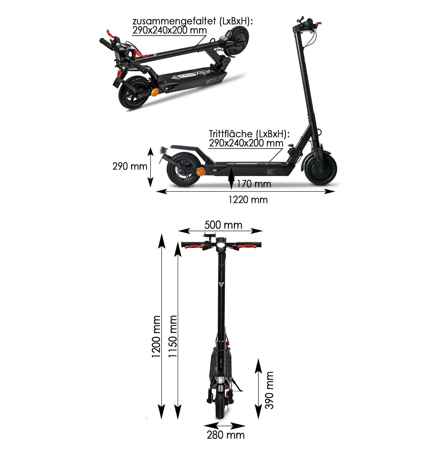 Velix E-Kick 20 km/h, 350 Watt Elektroroller für Jugendliche - Elektroscooter klappbar - E-Scooter ab 14 Jahren