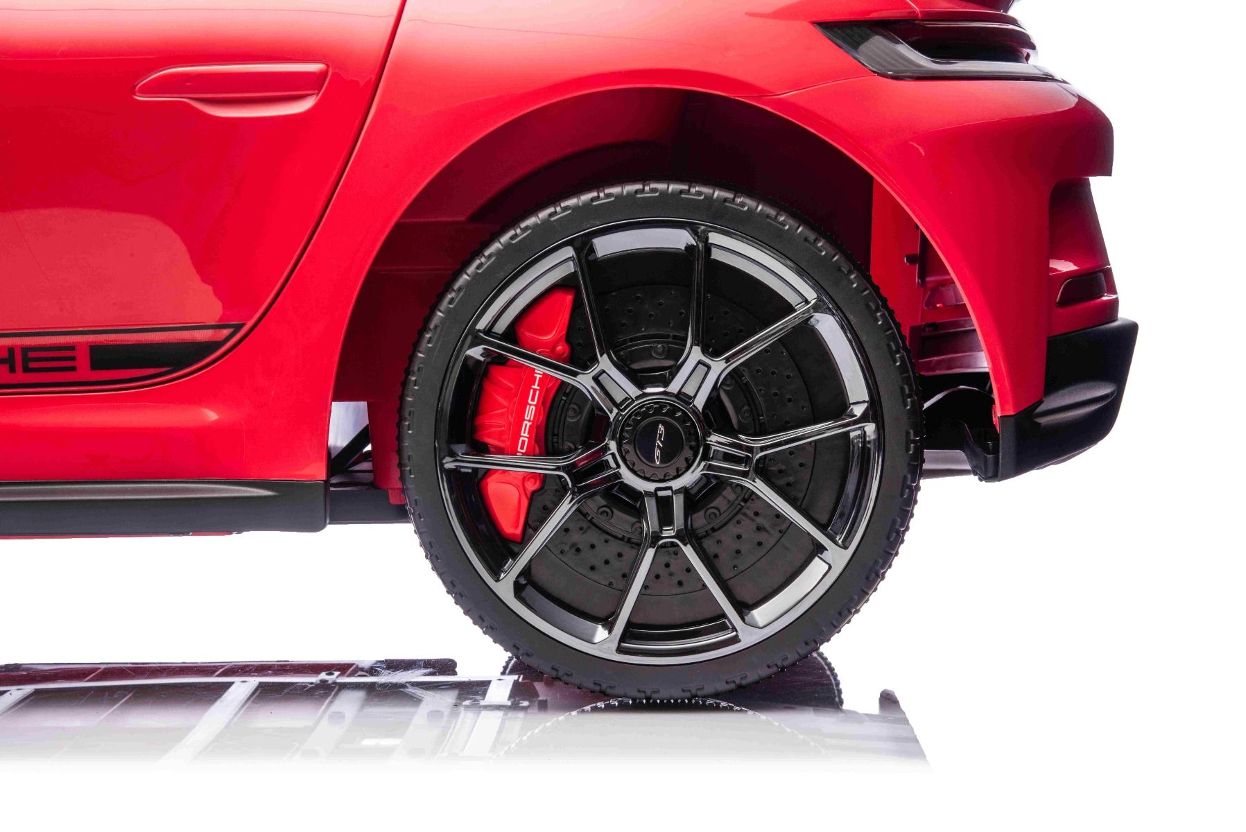Kinderfahrzeug Porsche 911 GT3 mit Lithium Akku, Elektroauto 2-Sitzer mit 4x200 Watt Allrad